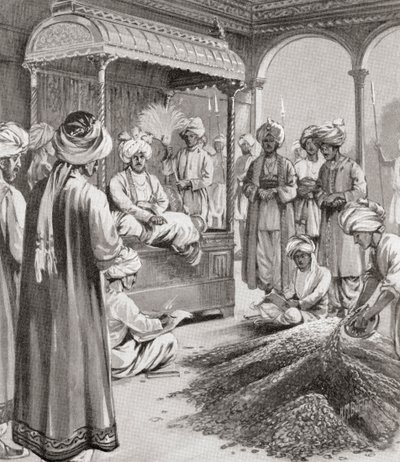 Muhammad bin Tughluq émettant de la monnaie de substitution - English School
