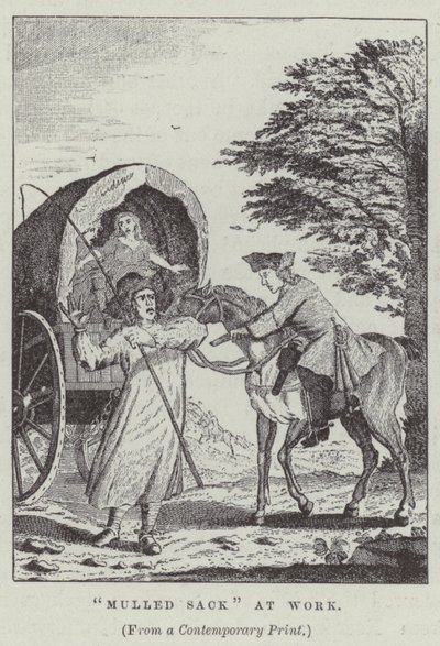 "Mulled sack" au travail (gravure) - English School
