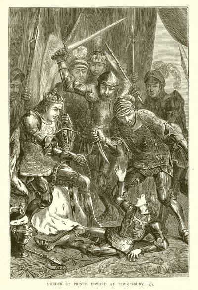 Meurtre du Prince Édouard à Tewkesbury, 1471 - English School