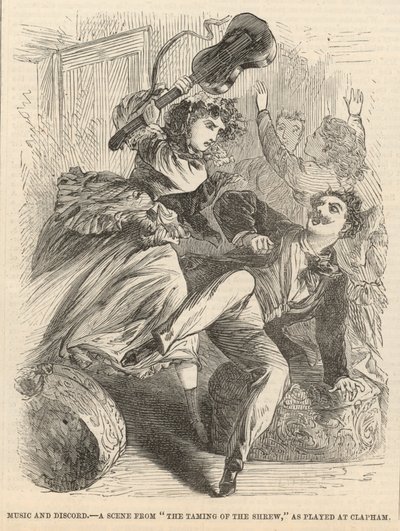 Musique et discorde; Une scène de La Mégère apprivoisée jouée à Clapham - English School