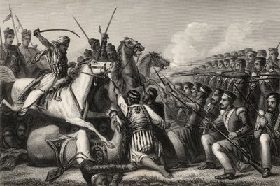 Cavalerie mutine attaquant un carré d