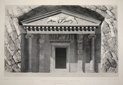 Myra - Tombe taillée dans la roche, extrait de Les principales ruines de l