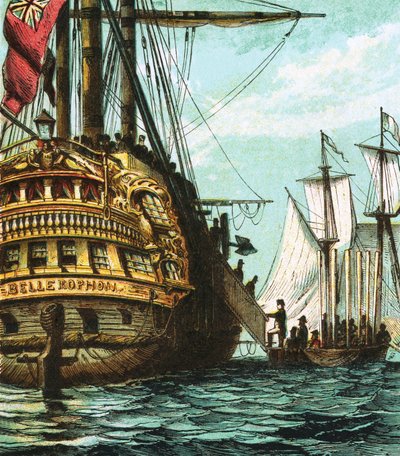 Napoléon sur le Bellerophon - English School