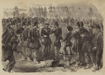 Napoléon III en camp à Châlons (gravure) - English School