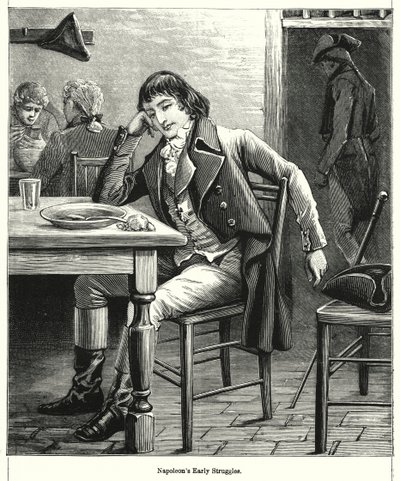 Les premières luttes de Napoléon (gravure) - English School