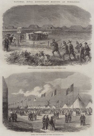 Réunion de la National Rifle Association à Wimbledon (gravure) - English School