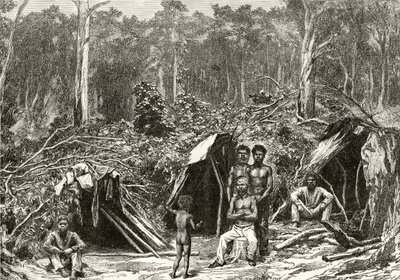 Campement aborigène, c.1880, de 