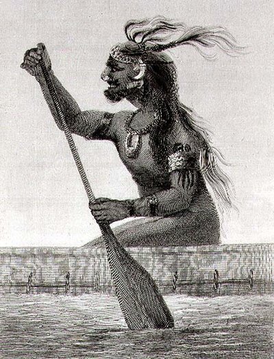 Autochtone de Nouvelle-Guinée, gravé par S. Bull - English School