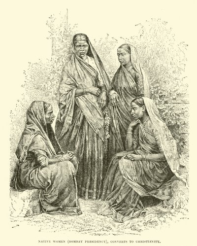 Femmes indigènes (présidence de Bombay), converties au christianisme - English School