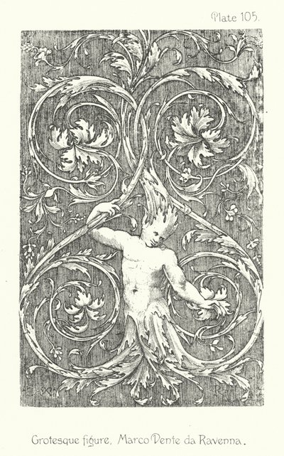 Nature en ornement : Figure grotesque, Marco Dente da Ravenna - English School