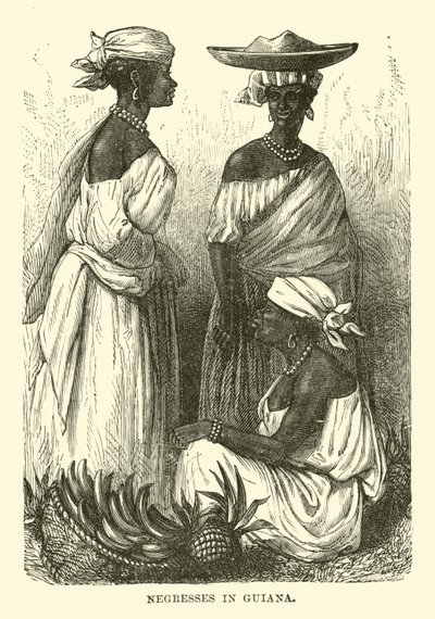 Négresses en Guyane (gravure) - English School