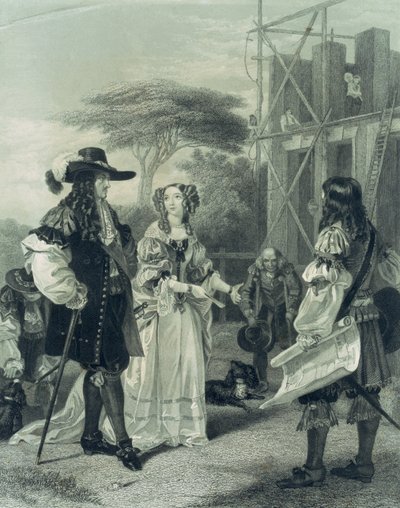 Nell Gwynn persuadant Charles II de construire un hôpital - English School