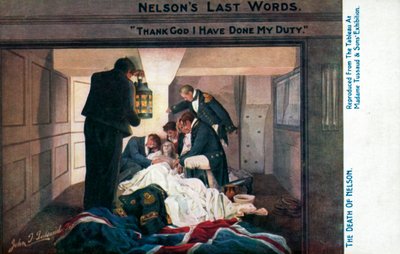 Les derniers mots de Nelson, Thank God I Have Done My Duty (lithographie couleur) - English School