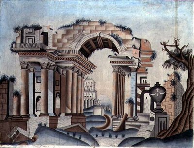 Ruines néoclassiques, vers 1820 - English School