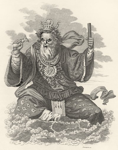 Neptune des Chinois, illustration de The World: or the present State of the Universe, par Cavendish Pelham, publié à Londres - English School