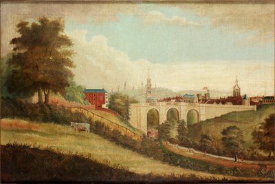 Nouveau pont sur Pandon Dene, Newcastle upon Tyne, c.1812 - English School
