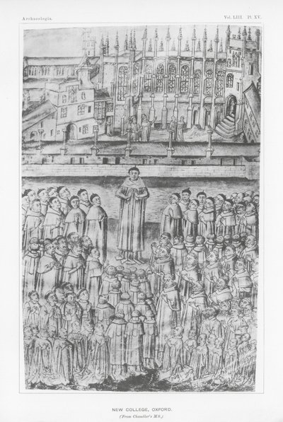 New College, Oxford (lithographie) - English School