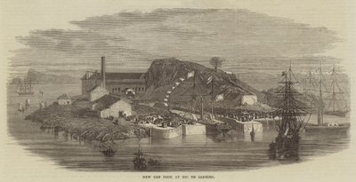 Nouveau bassin de radoub à Rio de Janeiro (gravure) - English School