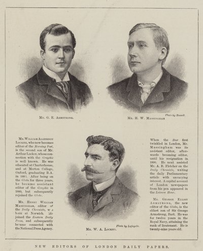 Nouveaux rédacteurs des journaux quotidiens de Londres (gravure) - English School