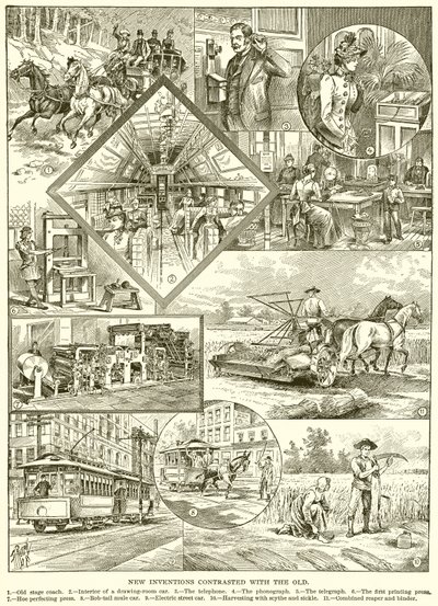 Nouvelles inventions contrastées avec les anciennes - English School