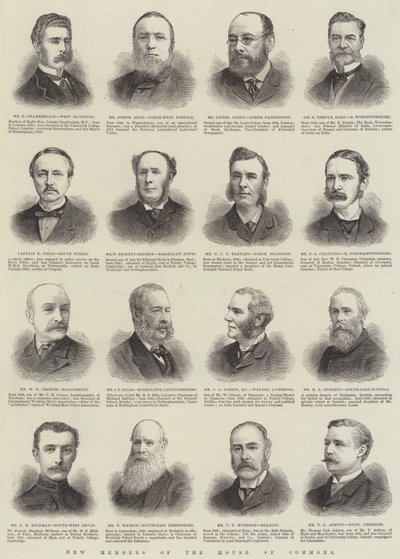Les nouveaux membres de la Chambre des communes (gravure) - English School