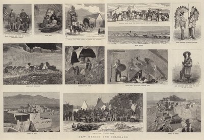 Nouveau-Mexique et Colorado (gravure) - English School