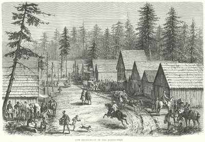 Nouvelle implantation au nord-ouest (gravure) - English School