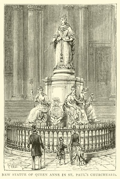 Nouvelle statue de la reine Anne dans le cimetière de l