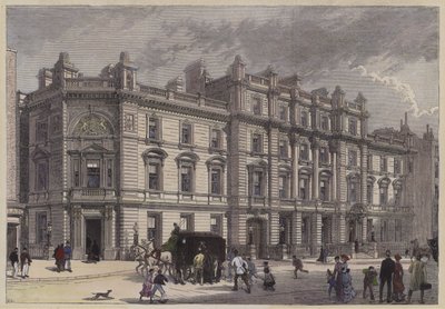 Nouveau palais de justice et poste de police, Bow Street, Londres, vers 1880 - English School