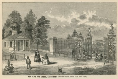 Nouvelle porte et pavillon, Kensington, en face de Prince Albert Road, Hyde Park - English School