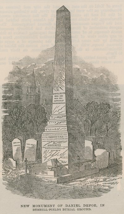 Nouveau monument de Daniel Defoe - English School