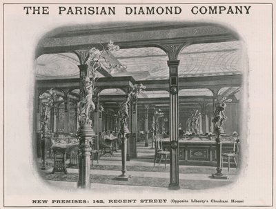 Nouveaux locaux de la Parisian Diamond Company, 143 Regent Street, Londres - English School