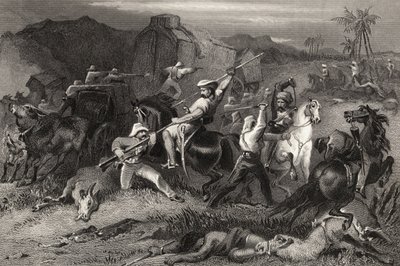 Sortie nocturne et attaque des chariots de bagages, de 