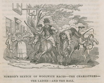 Croquis de Nimrod des courses de Woolwich - English School