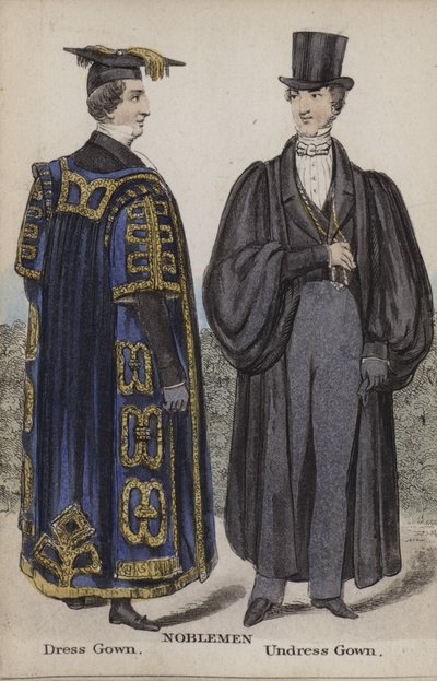 Nobles à Cambridge, Robe de Cérémonie, Robe de Ville - English School