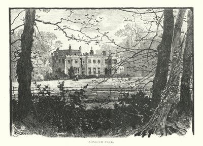 Nonsuch Park (gravure) - English School