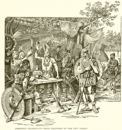 Les Norsemen célébrant leur découverte du Nouveau Monde - English School
