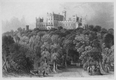 Vue nord-est, Château de Belvoir (gravure) - English School