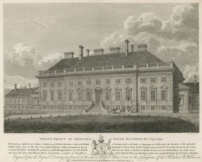 Façade nord de Bedford House, Bloomsbury Square, Londres - English School