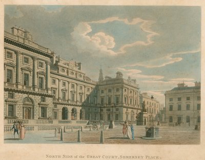 Côté nord de la Grande Cour, Somerset Place (Somerset House), Strand, Londres - English School