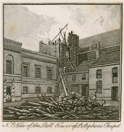 Vue nord-ouest du clocher de la chapelle Saint-Étienne - English School