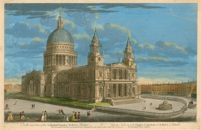 Vue nord-ouest de la cathédrale Saint-Paul, Londres - English School