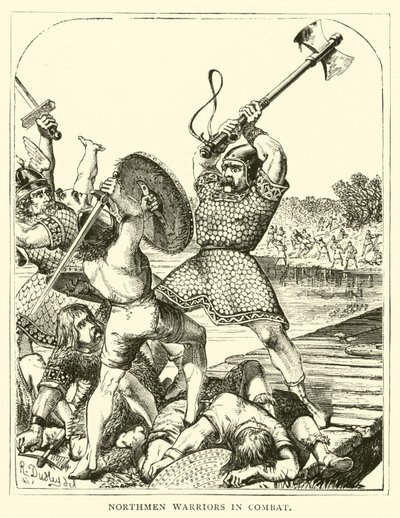 Guerriers nordiques en combat - English School