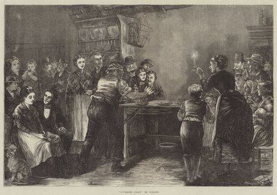 "Nuit de novembre" en Irlande (gravure) - English School