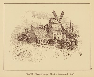 Nun Mill, Bishopthorpe Road, démolie en 1882 - English School