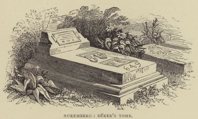 Nuremberg, la tombe de Dürer (gravure) - English School