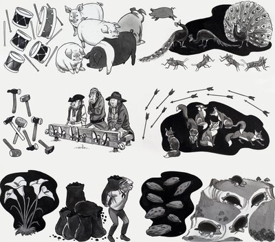 Illustration de comptine - English School