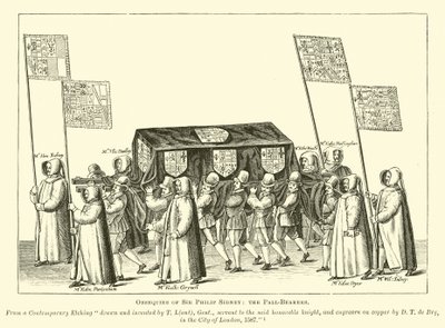 Obsèques de Sir Philip Sidney, les Porteurs de Pall - English School