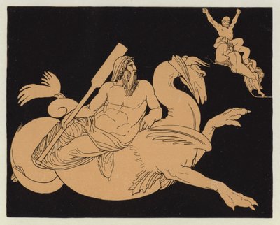 Océanus sur son cheval ailé - English School