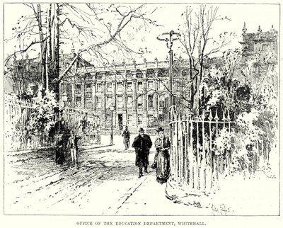 Office of the Education Department, Whitehall (gravure) - English School